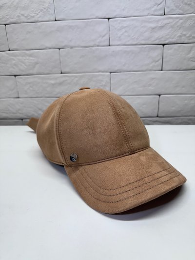 Бейсболка, ткань экозамша, цвет бежевый 071-154