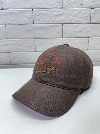 Бейсболка Moments, лен, цвет коричневый 2073-2M