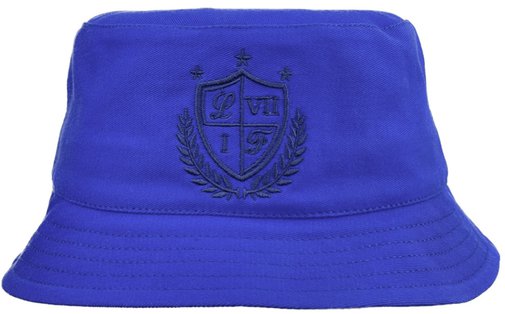 панама "герб", ткань хлопок, цвет синий electric 897-56v