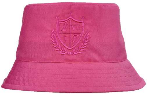 панама "герб", ткань хлопок, цвет розовый 897-60v