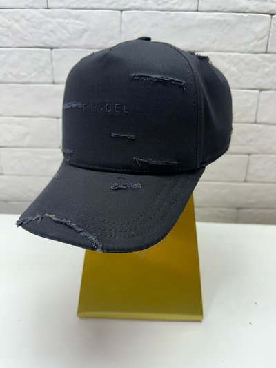 Бейсболка, хлопок, цвет черный 2077-9T