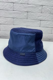 Панама, ткань шерсть/плащевая , цвет синий