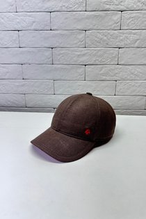 Бейсболка logo, лен, цвет коричневый