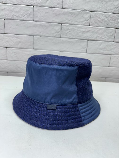 Панама, ткань шерсть/плащевая , цвет синий 891-3-89