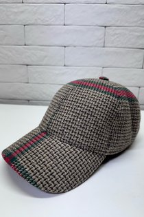 Бейсболка, ткань шерсть, цвет коричневый