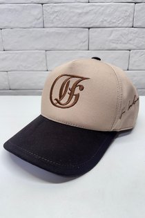 Бейсболка, хлопок, цвет бежевый/коричневый