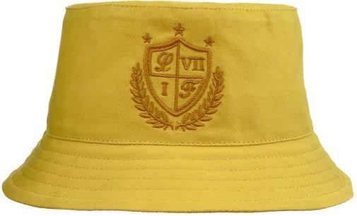 панама "герб", ткань хлопок, цвет жёлтый 897-14v