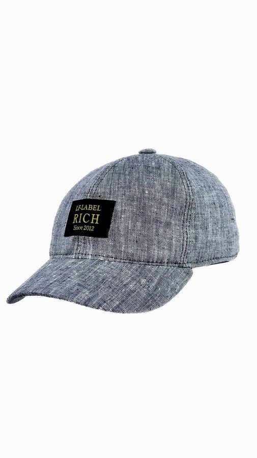 бейсболка "rich", ткань лен, цвет серый 283-15
