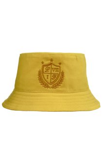 панама "герб", ткань хлопок, цвет жёлтый