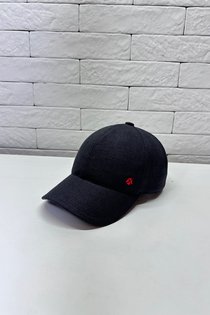 Бейсболка logo, лен, цвет черный