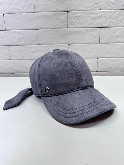 Бейсболка, ткань экозамша, цвет серый 071-122G