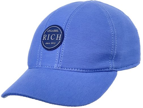 бейсболка "rich", ткань хлопок, цвет голубой 066-8r